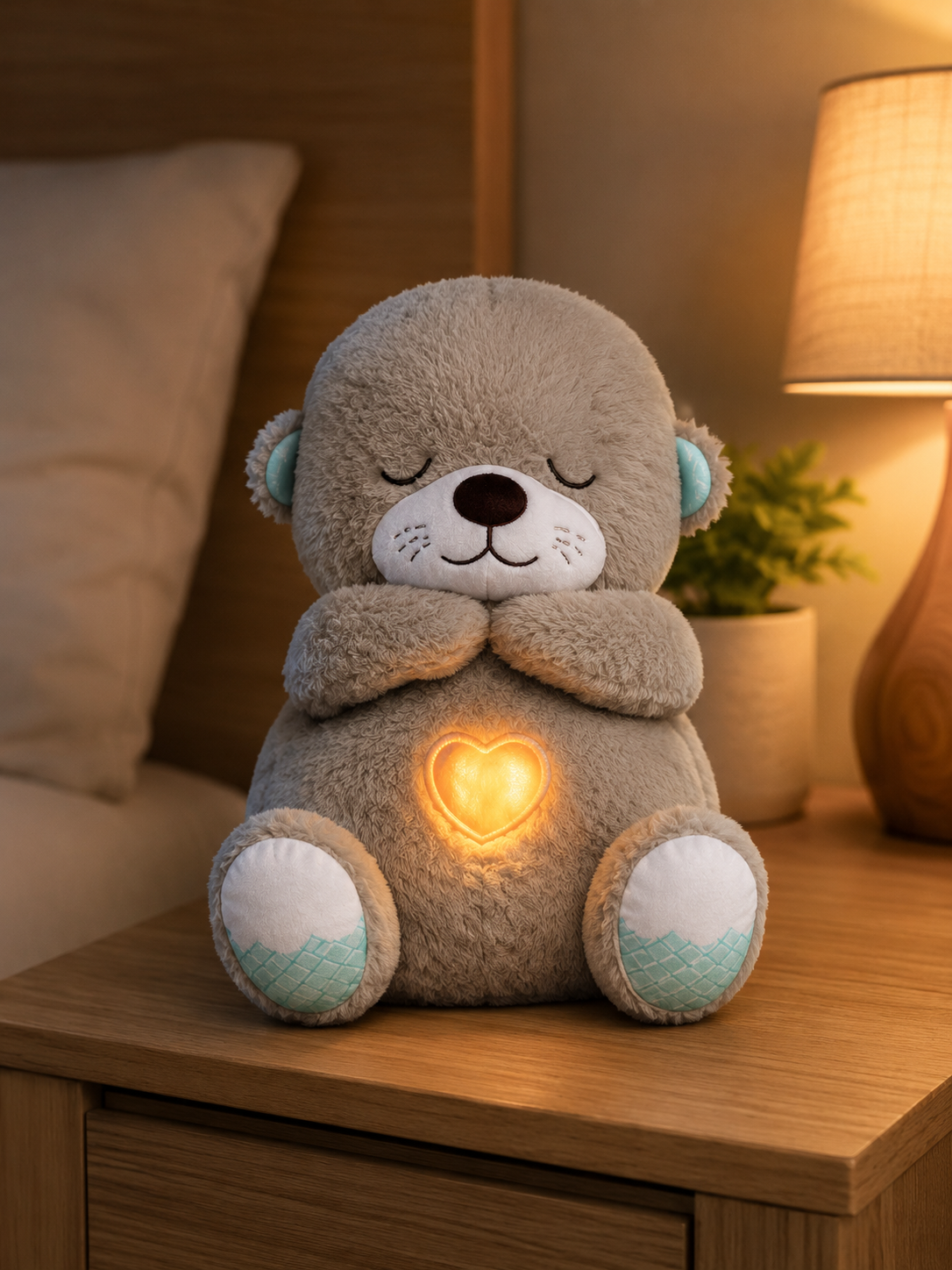 Cute Breathing Musical Teddy Bear