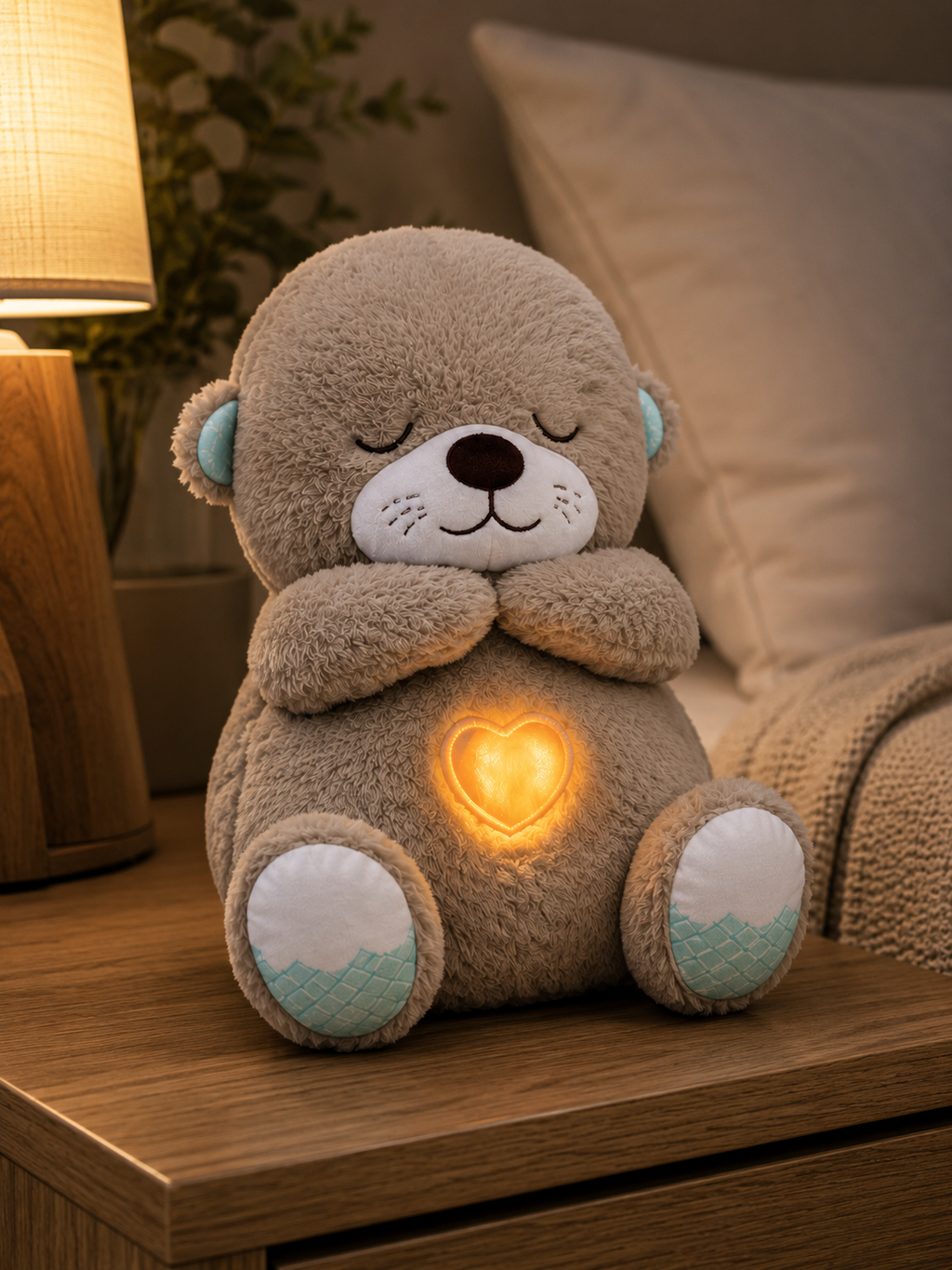 Cute Breathing Musical Teddy Bear