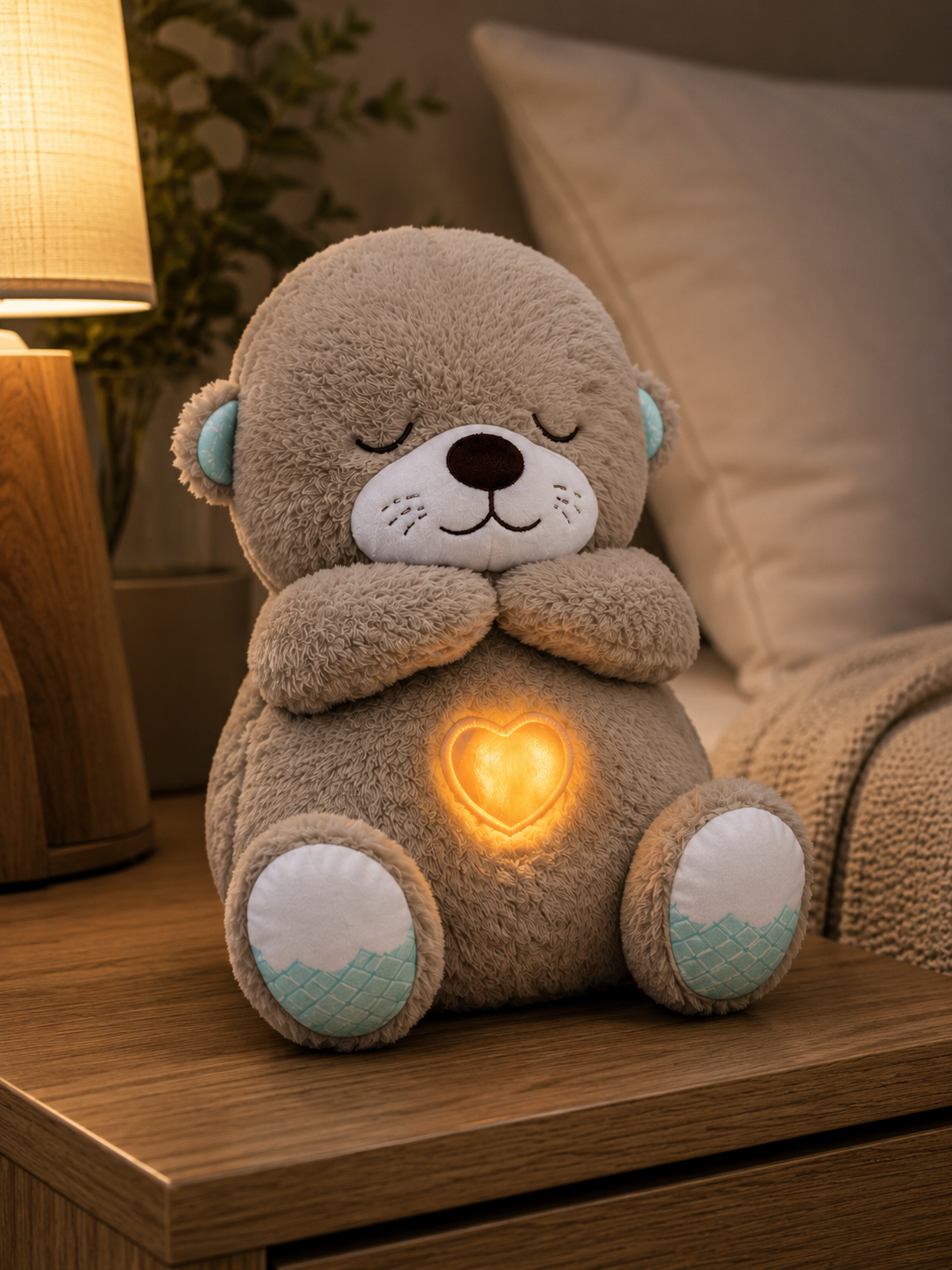 Cute Breathing Musical Teddy Bear